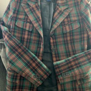 Ralph Lauren Blue Label Tartan Blazer - Green and Red